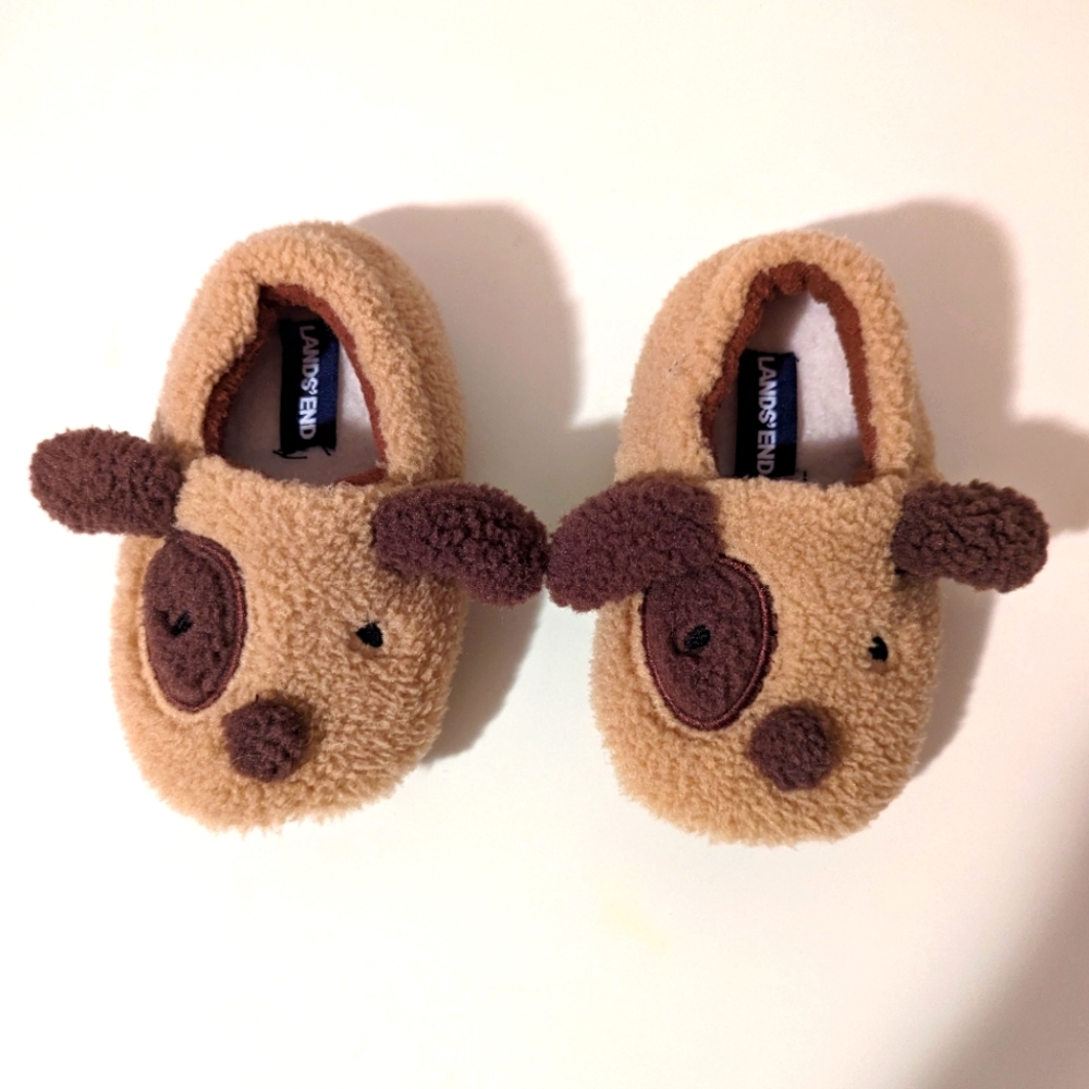 Lands' End Toddler Puppy Slippers